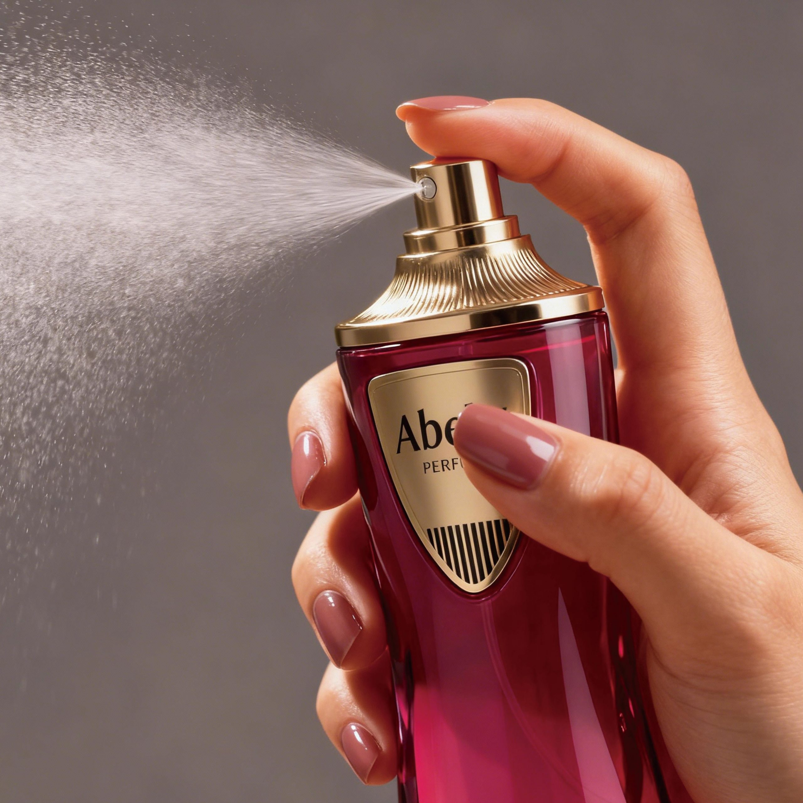 Abely's perfume bottle can spray out a fine mist