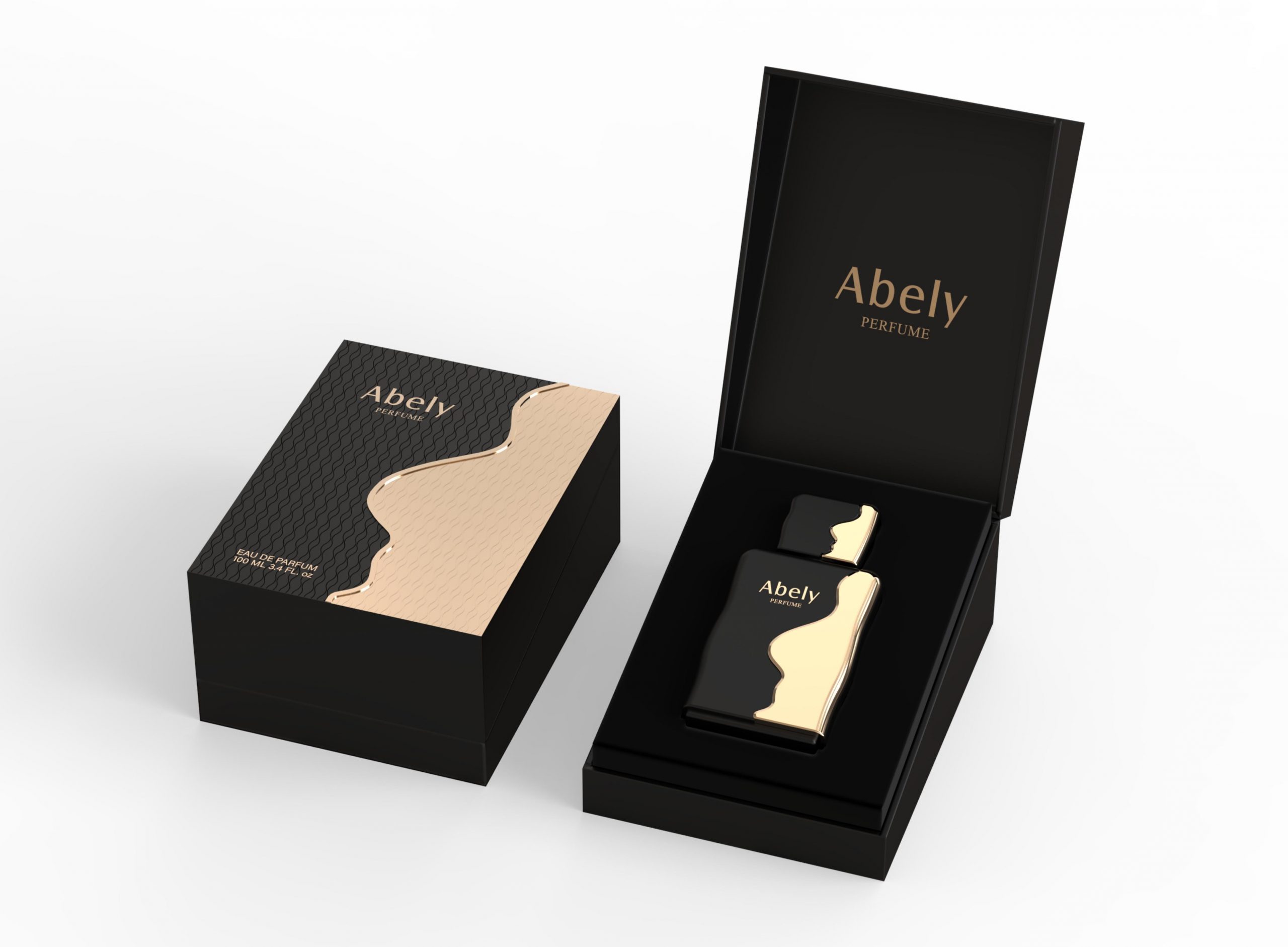 Fragrance outer packaging that matches the perfume bottle